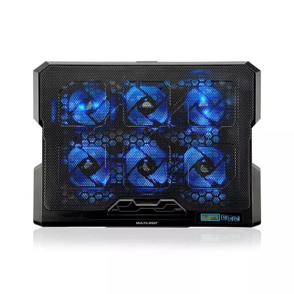 Base Cooler Gamer oara Notebook Multilaser AC282 com 6 Fans Led Preta e Azul Base Cooler Gamer oara Notebook Multilaser AC282 com 6 Fans Led Preta e Azul
