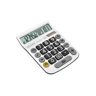 Calculadora de Mesa Elgin Visor com 12 Dígitos Branca