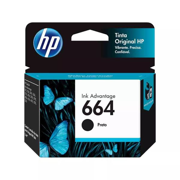 Cartucho de Tinta HP 664 Preto F6V29AB