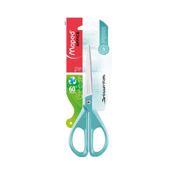 Tesoura Ergonômica Maped Multiuso Verde Pastel Aço Inoxidável 17cm