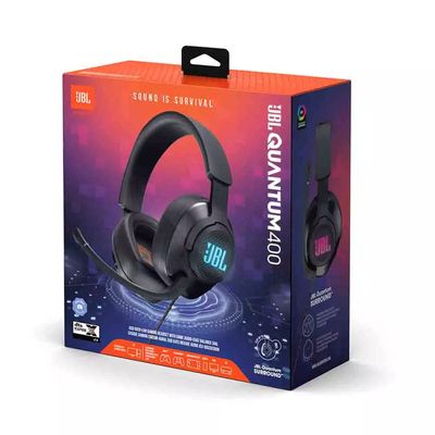 Headphone Gamer JBL Quantum 400 com Microfone Headset Over-Ear Preto