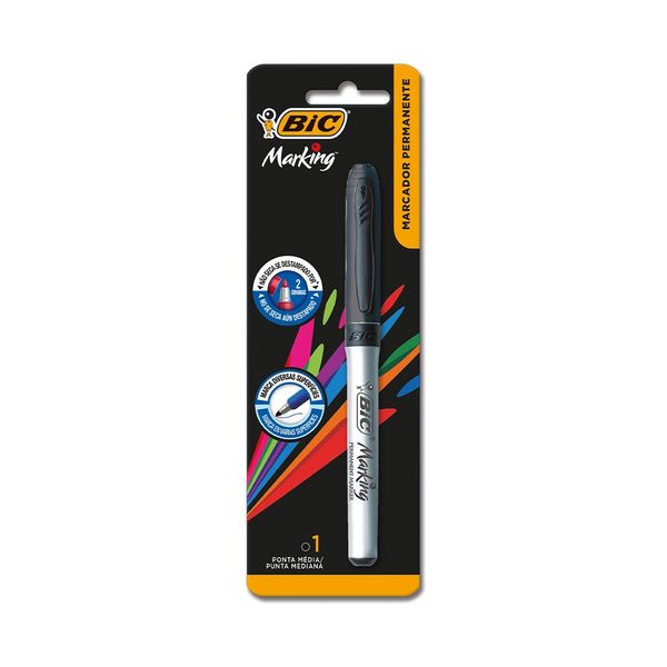Marcador Permanente Bic Marking Preto Marcador Permanente Bic Marking Preto