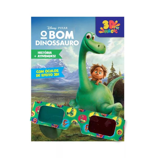 Livro Infantil DCL Histórias e Atividades Disney O Bom Dinossauro com Óculos 3D Magic