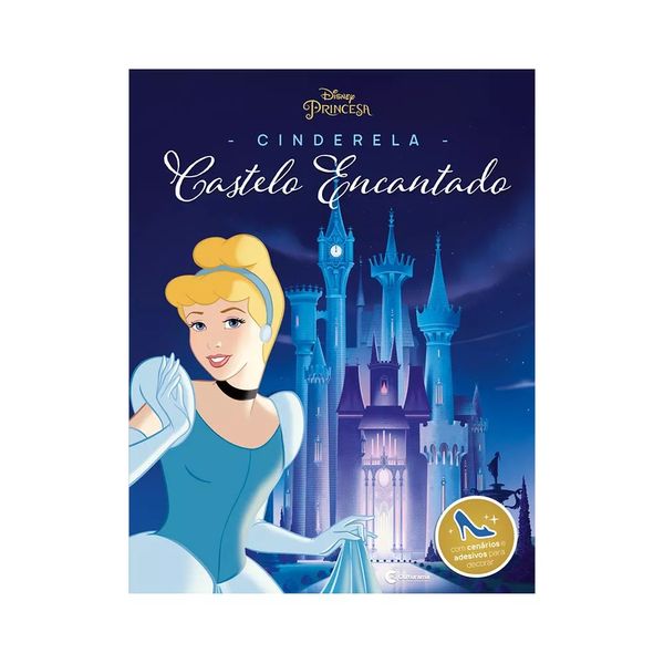 Livro Infantil Culturama Castelo Encantado Disney Cinderela com Adesivos