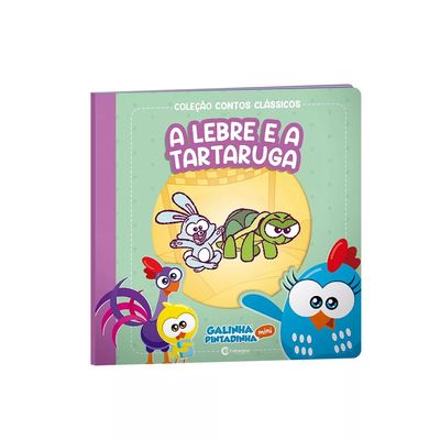 Livro Infantil Culturama Contos Clássicos Galinha Pintadinha Mini e A Lebre e a Tartaruga