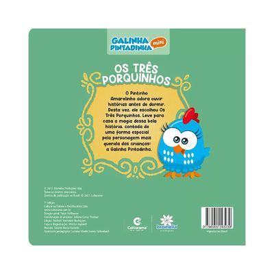 Livro Infantil Culturama Contos Clássicos Galinha Pintadinha Mini e Os Três Porquinhos