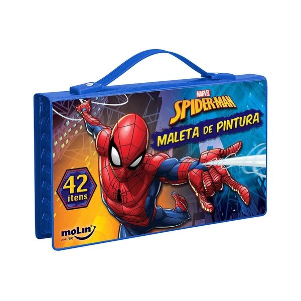 Maleta Pintura Molin Spiderman com 42 Peças - Item Sortido Maleta Pintura Molin Spiderman com 42 Peças - Item Sortido
