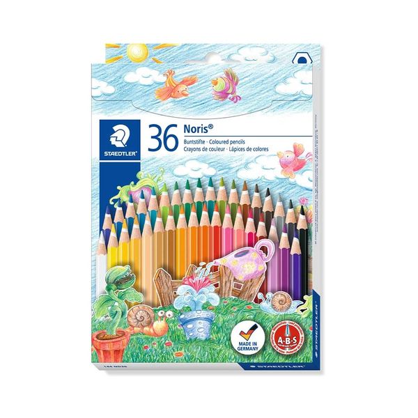 Lápis de Cor Staedtler Noris Club Sextavado Madeira ABS 36 Cores Vibrantes