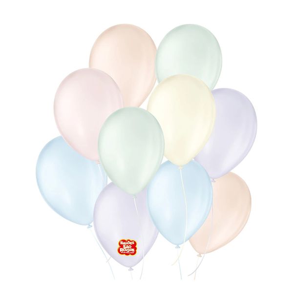 Balões São Roque N9 Linha Candy Color Sortido 25 Unidades