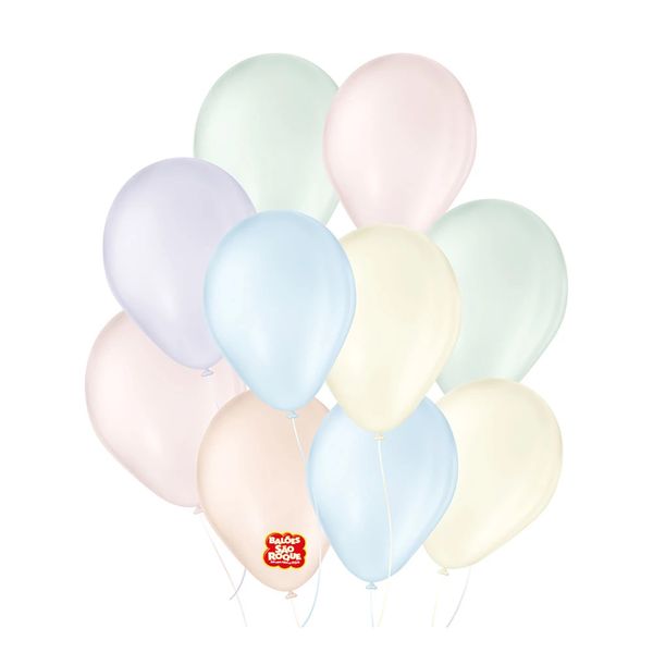 Balões São Roque 7 Linha Candy Color Sortido 25 Unidades