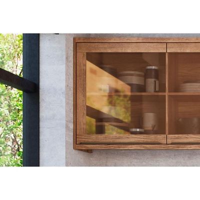 Cozinha Modulada Completa Versalis 6 Peças 2 Aéreos + 2 Balcões+ 1 Paneleiro + 1 Complemento C6p162 Freijó Grafite Herval