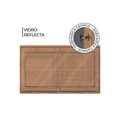 Cozinha Modulada Completa Versalis 4 Peças 2 Aéreos + 1 Balcão + 1 Paneleiro C4p194 Freijó Grafite Herval