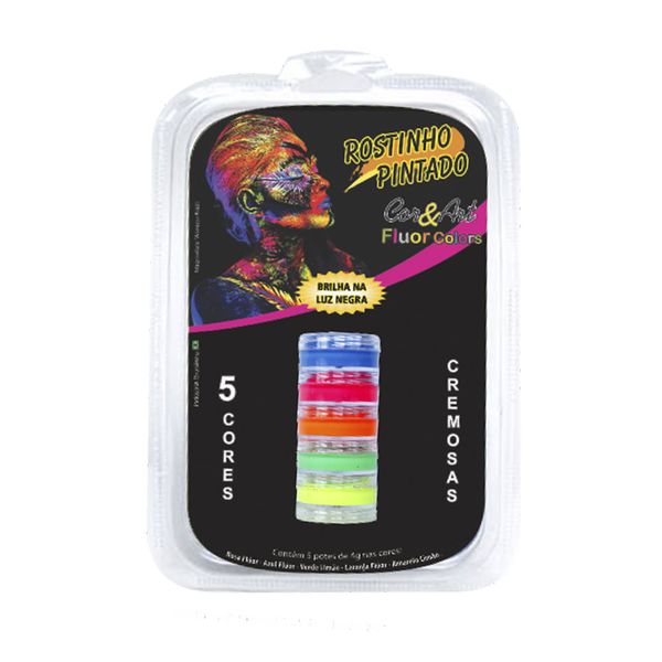 Kit Torre Rostinho Pintado Fluorescente 5 Cores