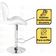 Kit 10 Banquetas Slim Estofada Giratória Com Regulagem De Altura - Branco