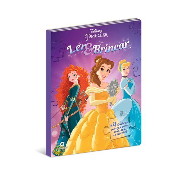 Livro Infantil Culturama Ler e Brincar com Quebra-Cabeça Princesas