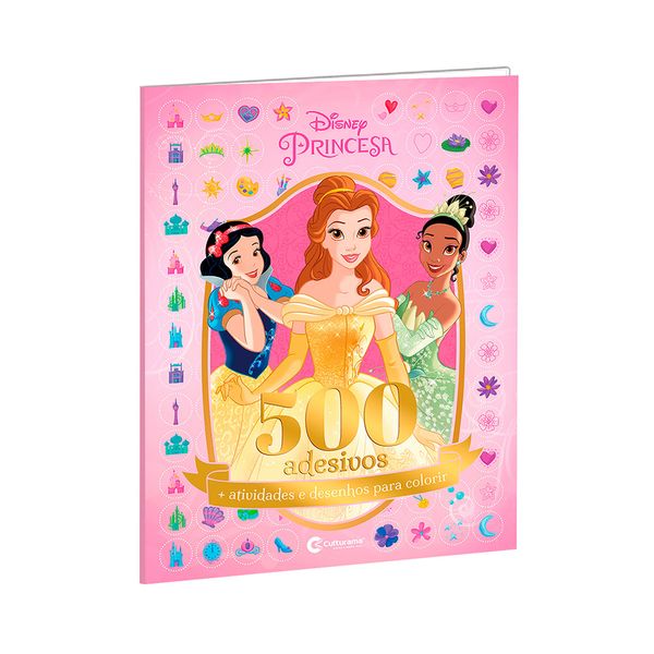 Livro Infantil Culturama Colorindo Princesas com 500 Adesivos