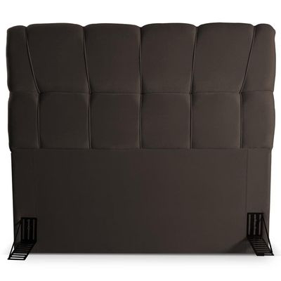 Cabeceira para Cama Casal Hellen Lara com Revestimento Platinum - 140cm de largura Marrom