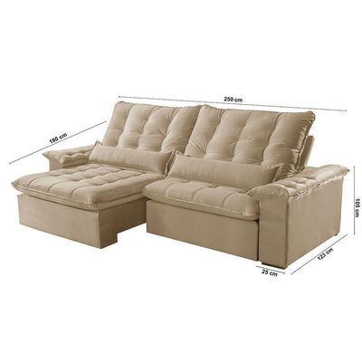 Sofá Victory Linho 02 Módulos De 100cm B25cm Meu Sofá Online A226 Linho Bege