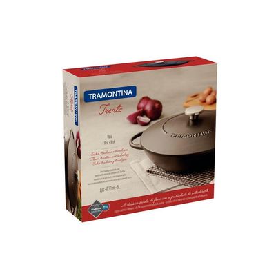 Wok Tramontina Trento Em Ferro Esmaltado Com Revestimento Interno Em Antiaderente Starflon Excellent 32 Cm 5 L