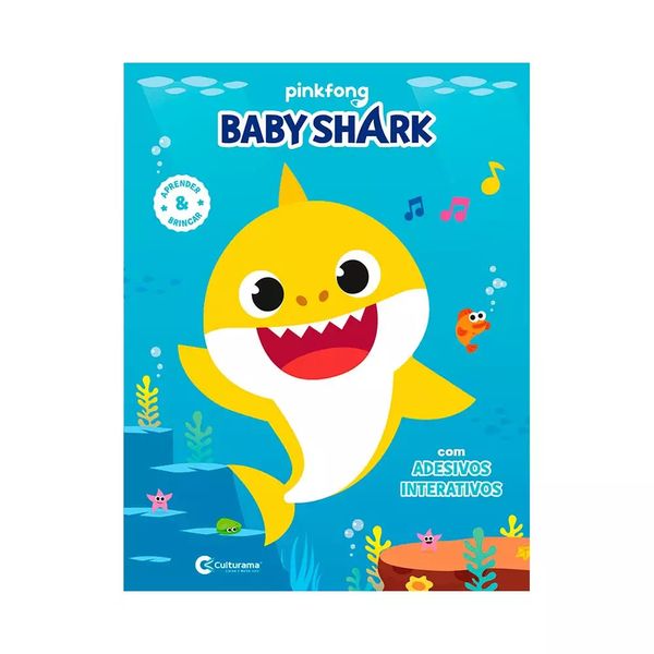 Livro Infantil Culturama Baby Shark Atividades para Ler e Brincar com Adesivos Interativos