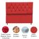 Cabeceira Estofada Cama Box Solteiro 90 Cm Suede Paris Vermelho