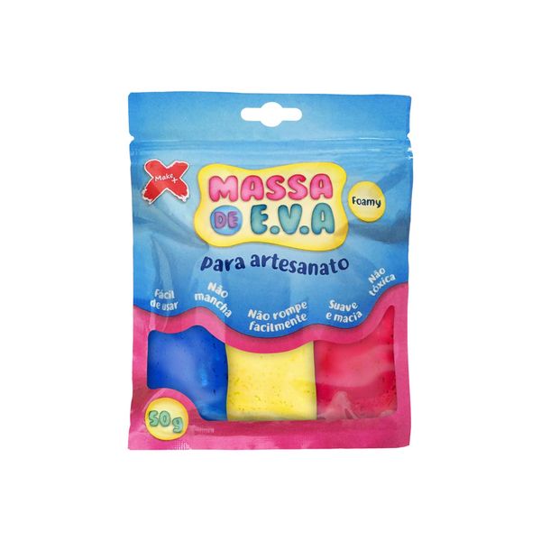 Massa de Eva para Modelar 50g com 5 Unidades Cores Diversas - Item Sortido