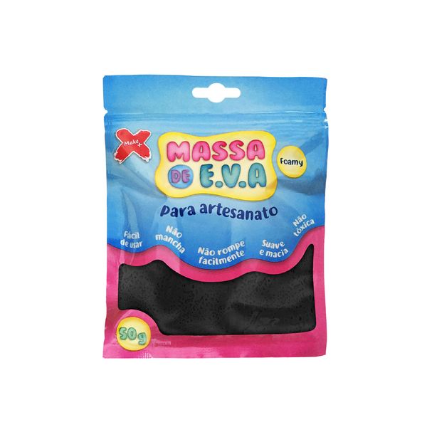 Massa de Eva para Modelar Make + 50g Preta Massa de Eva para Modelar Make + 50g Preta