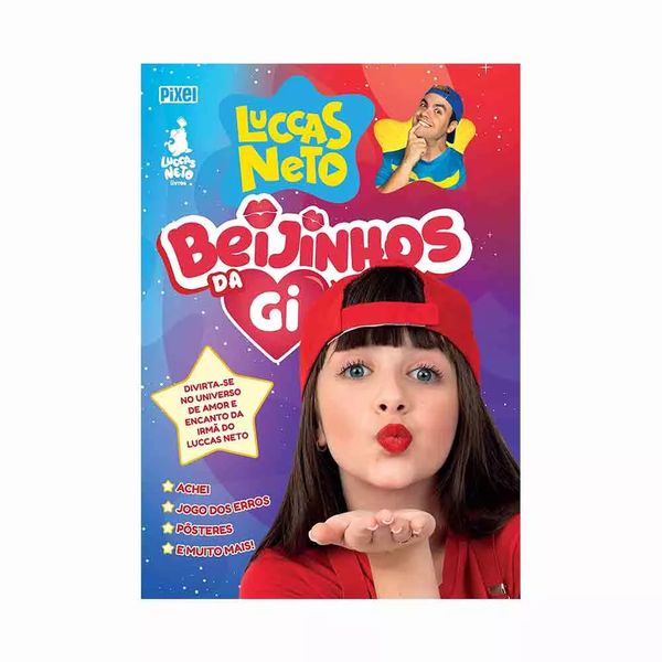 Livro Infantil Pixel Luccas Neto Beijinhos da Gi