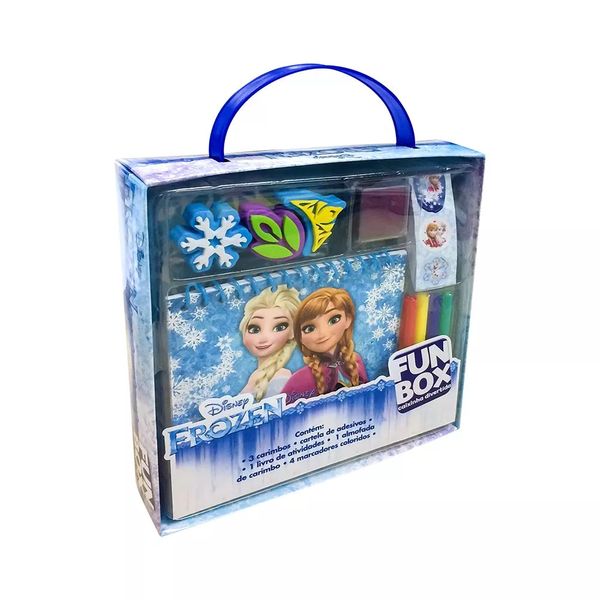 Livro Infantil Dcl Fun Box com Adesivos, 03 Carimbos e 04 Marcadores para Atividades Frozen II Livro Infantil Dcl Fun Box com Adesivos, 03 Carimbos e 04 Marcadores para Atividades Frozen II