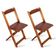 Conjunto De Mesa Dobrável 70x70 Com 2 Cadeiras Com Mesa Aparador Tarimatã -imbuia
