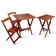 Conjunto De Mesa Dobrável 70x70 Com 2 Cadeiras Com Mesa Aparador Tarimatã -imbuia