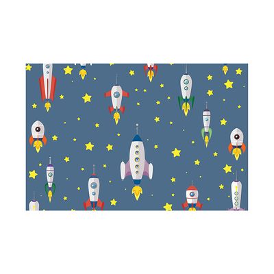 Plástico Adesivo Contact Foguete Espacial 45cmx2m