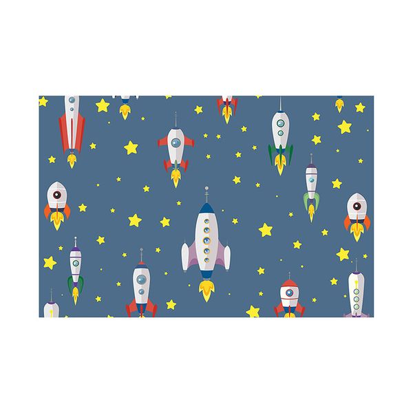 Plástico Adesivo Contact Foguete Espacial 45cmx2m Plástico Adesivo Contact Foguete Espacial 45cmx2m
