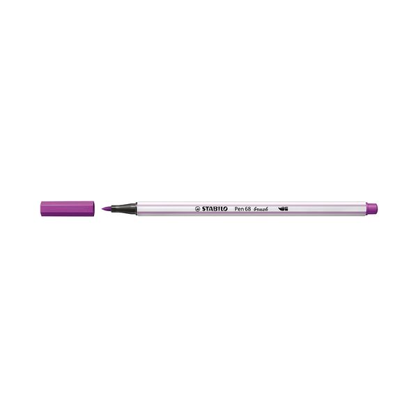 Caneta Hidrográfica Stabilo Pen 68 Brush Aquarelável Lilás Caneta Hidrográfica Stabilo Pen 68 Brush Aquarelável Lilás