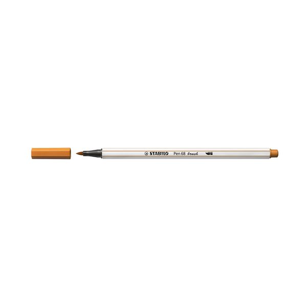 Caneta Hidrográfica Stabilo Pen 68 Brush Aquarelável Marrom Claro