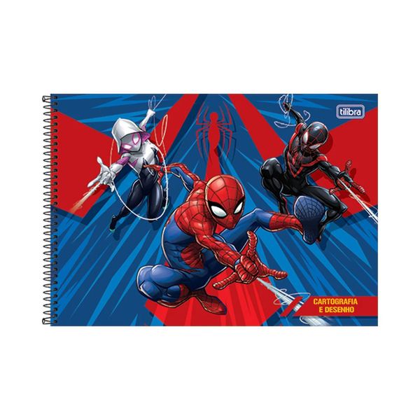 Caderno  Cartografia Tilibra Capa Dura Spider-Man Capas Diversas - Item Sortido