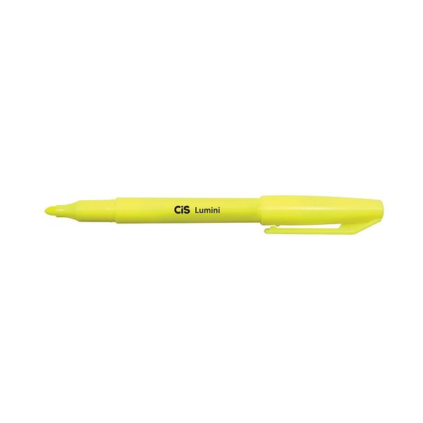 Marcador de Texto Cis Lumini Ponta Chanfrada Amarelo Neon