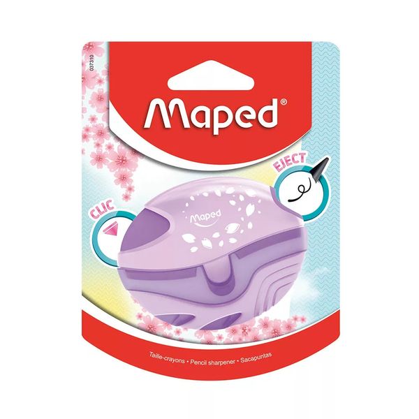 Apontador Maped Galactic Tons Pastéis com Depósito 1 Furo Cores Diversas - Item Sortido