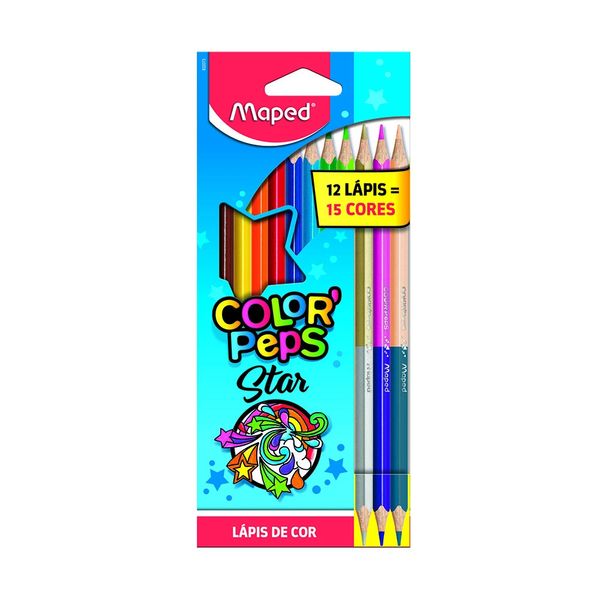 Lápis de Cor Maped Color Peps com 15 Cores