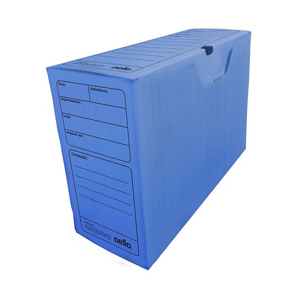 Caixa de Arquivo Morto Ofício Dello Azul