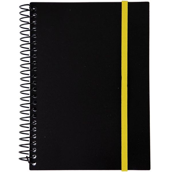 Caderno Confetti Espiral Capa Plástica 1/4 Le Black Neon 96 Folhas Diversas Cores