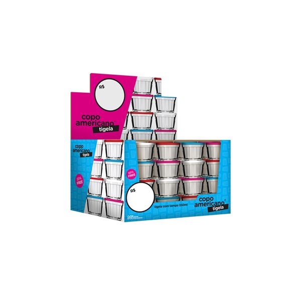 Tigela Americano Nadir em Vidro com Tampa 350ml - Item Sortido Tigela Americano Nadir em Vidro com Tampa 350ml - Item Sortido