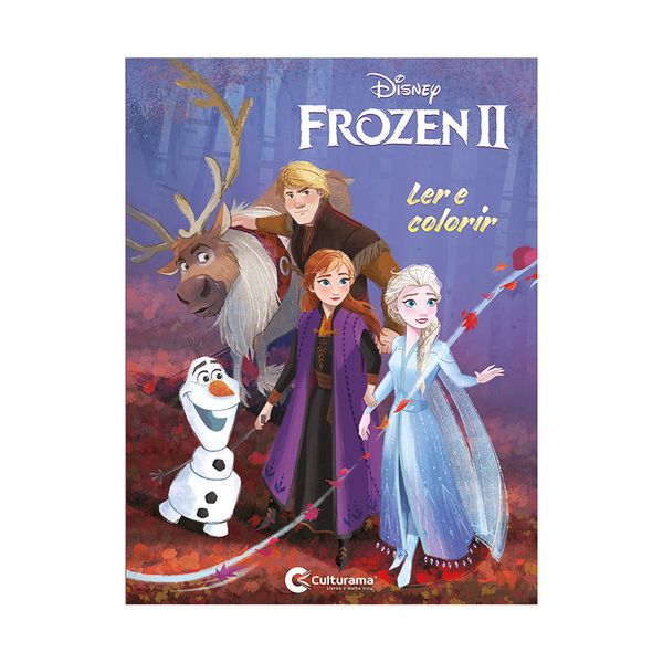 Livro Infantil Culturama para Ler e Colorir Frozen 2 com Lápis