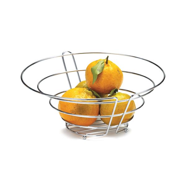 Fruteira de Mesa Arthi New Redonda em Aço Cromado Prata