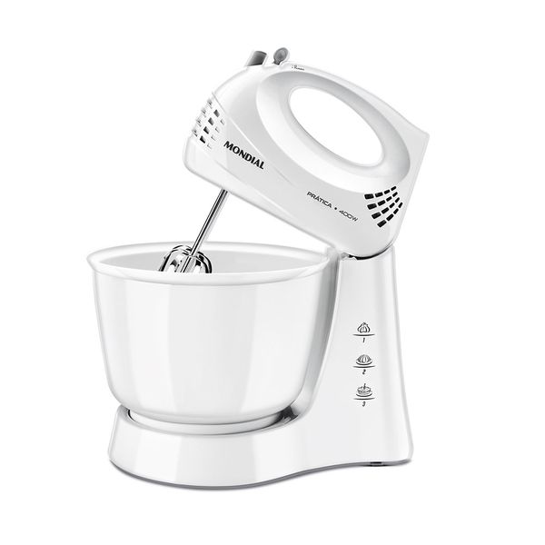 Batedeira Mondial Prática B-44-W Branca - 400W 110V