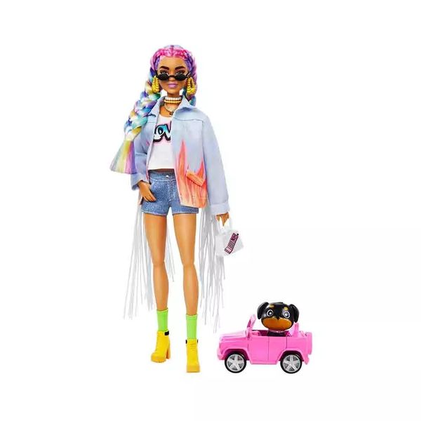 Boneca Barbie Fashionista Extra Tranças de Arco Íris