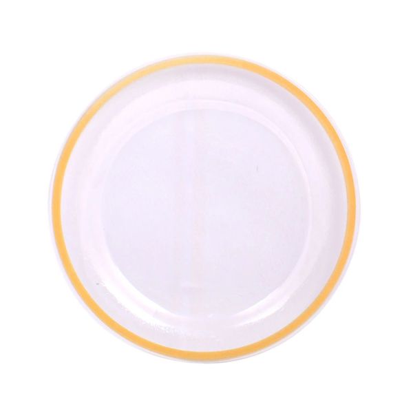 Sousplat em Vidro Decorglass Golden Line Transparente 32,5cm
