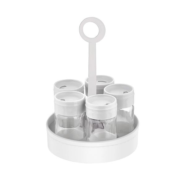 Galheteiro em Plástico Le com 5 Peças Branco