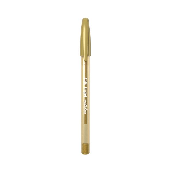 Caneta Gel Cis Trigel Corpo Triangular Tinta Metálica Ouro 1.0mm