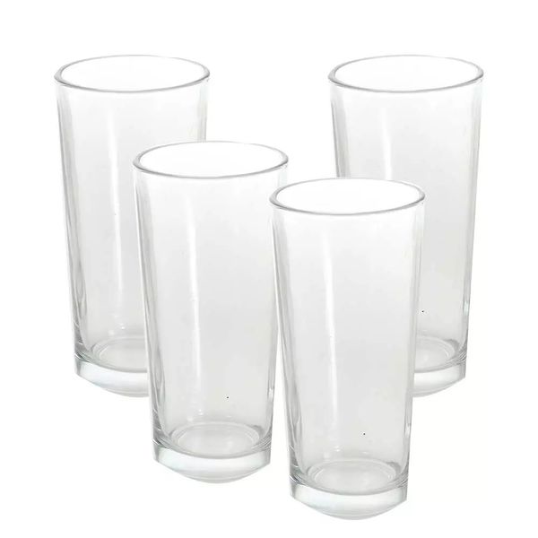 Jogo de Copos Le Arpoador em Vidro Transparente 4 Peças 280ml